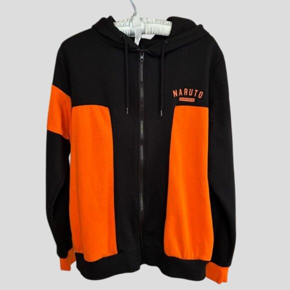 Men's Naruto Shippuden Naruto Cosplay Orange & Black Hoodie - Picture 3 of 14